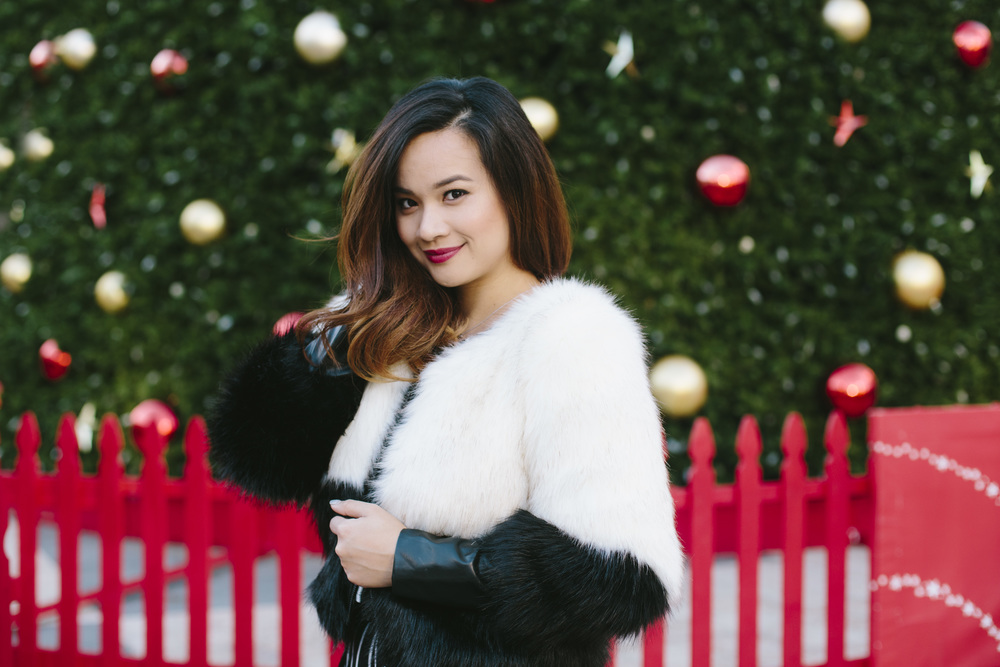 Company Holiday Party Outfits | Faux Fur Coat and Jumpsuit [Pt. 2 of 3] – What’s your holiday outfit challenge?