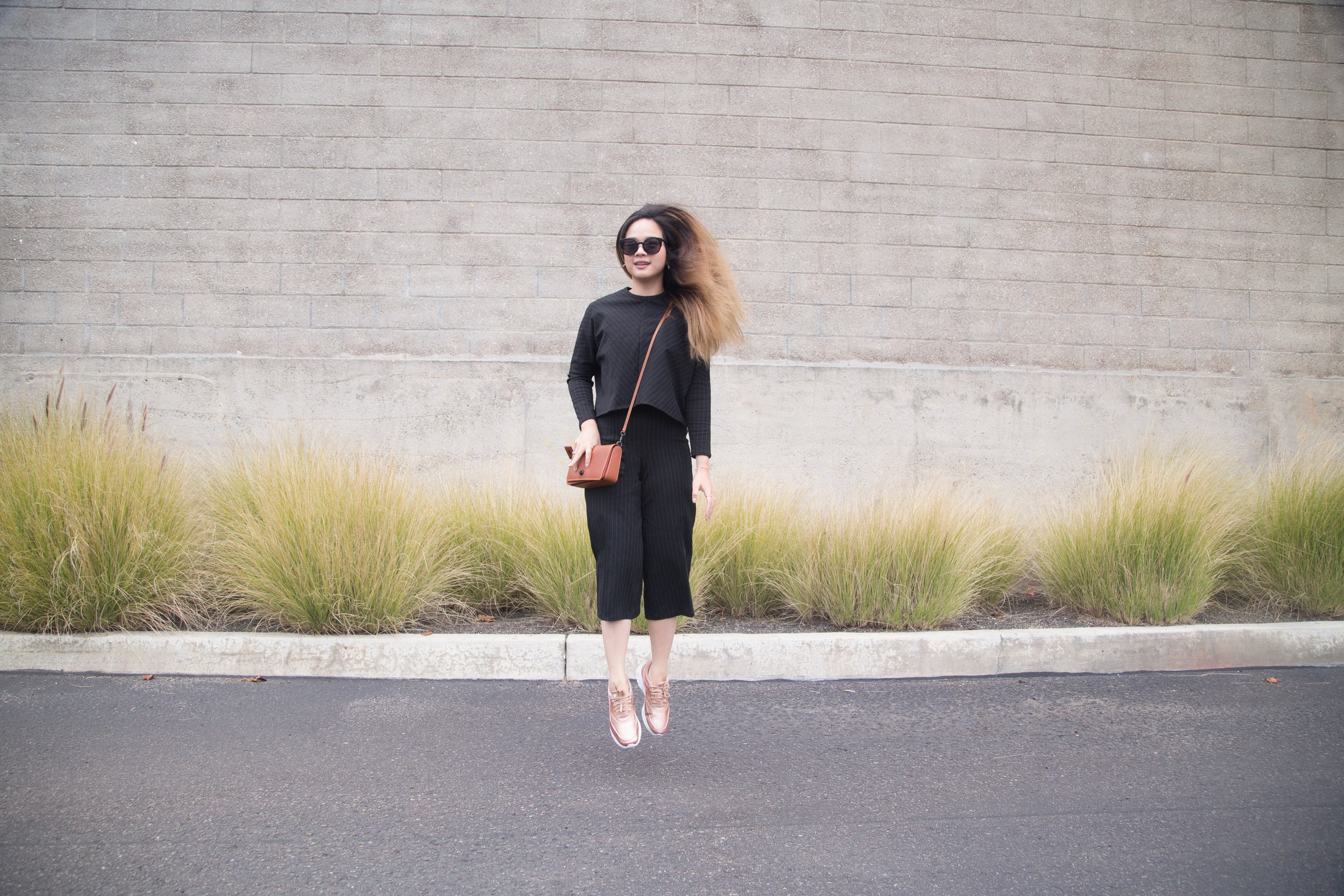 Athleisure For Workwear || How to Wear Sneakers to Work ft. Rose Gold Nike Air Max Thea